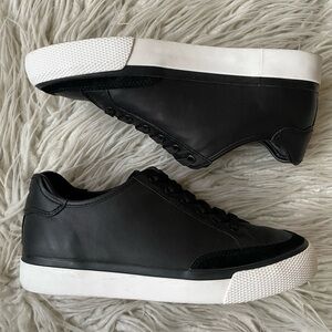 Rag & Bone Women’s Rb Army Black Low Top Lace Up Leather Sneakers EUC Size 39